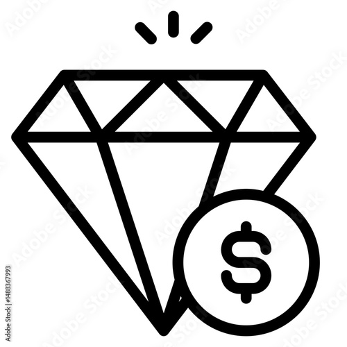 Value icon in vector illustration