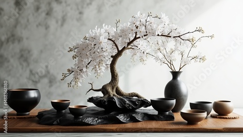 Wabi-Sabi Japanese Flower Display