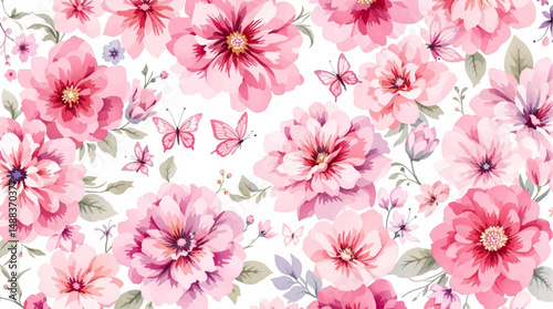 Nature Inspired Scroll Designs in Watercolor Floral Patterns   Inspired Watercolor Floral Design with Leaf and Swirl Motifs