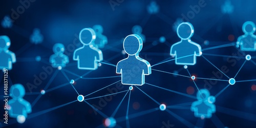 Global Network Digital Connections People Interconnected Online Social Media