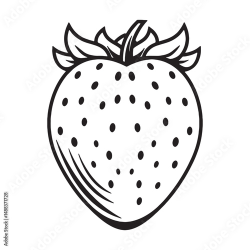 Strawberry. Vector Illustration on White Background.