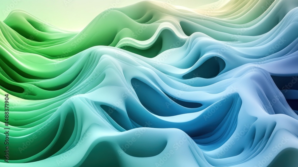 Fototapeta premium Abstract flowing landscape