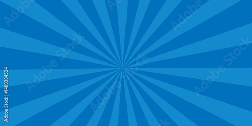 Sun rays Retro vintage style on blue background, Sunburst Pattern Background, abstract blue sunburst pattern background for modern graphic design element vector.