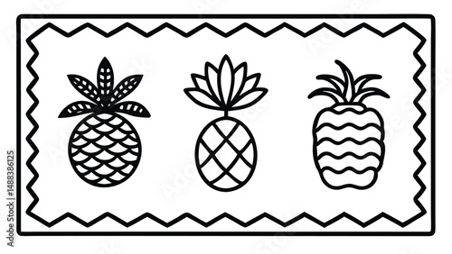 Mid Century Summer Themed Vector Set for Retro Art