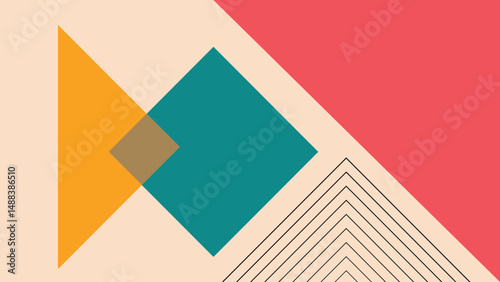 Creative Geometric Mix of Triangles and Diamonds 