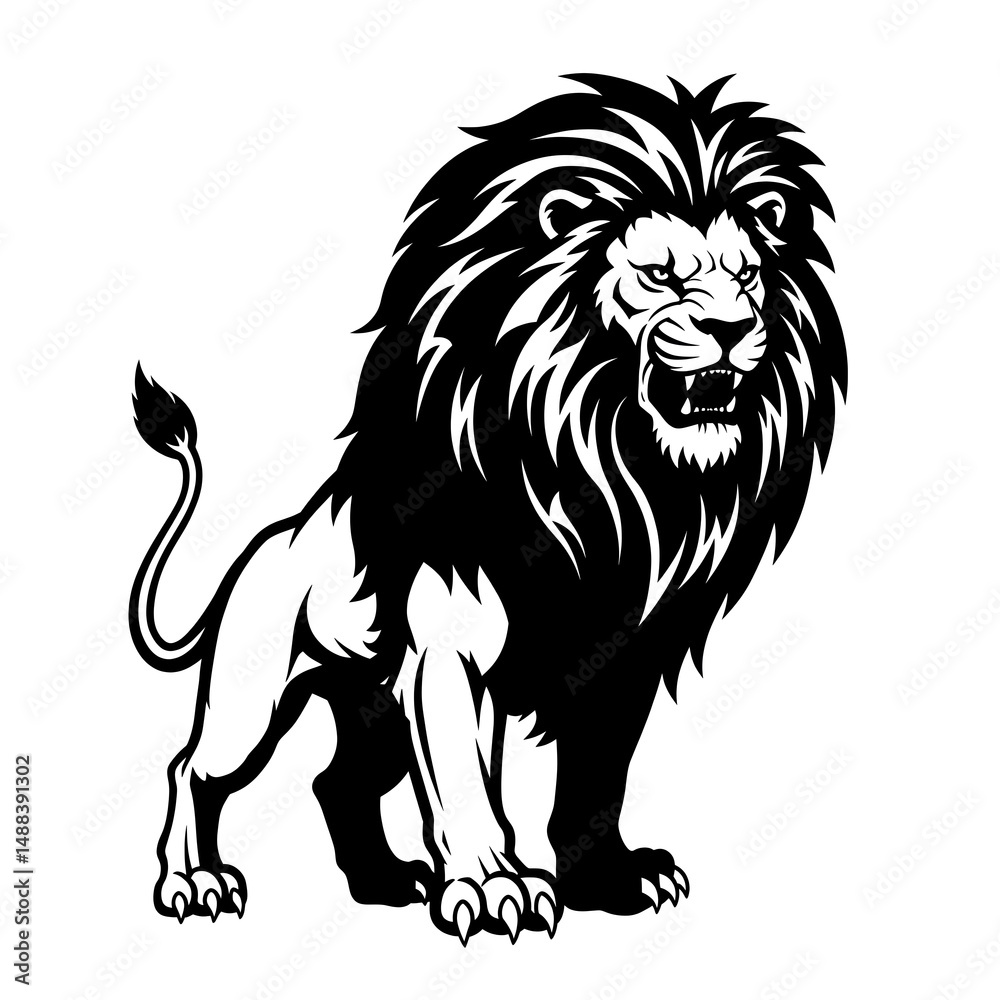 Obraz premium lion vector illustration