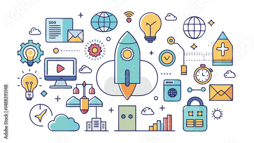 Startup Innovation Vector Icons for Entrepreneurs