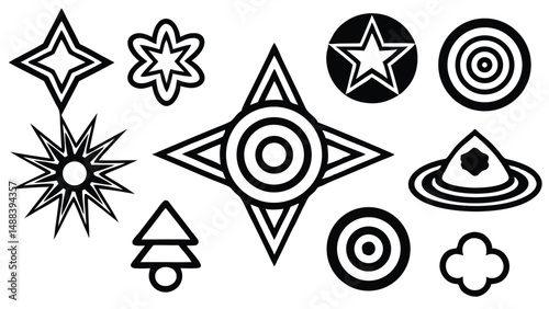 Creative Abstract Symbols Vector Set for Branding