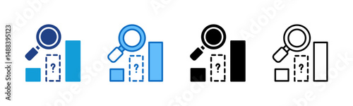 Incomplete Data Multi Style - Analyzing Data with Magnifying Glass and Charts