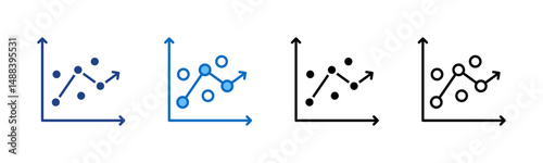 Tableau sur toile Regression Analysis Multi Style - Simple Line Graph Illustrating Data Trends