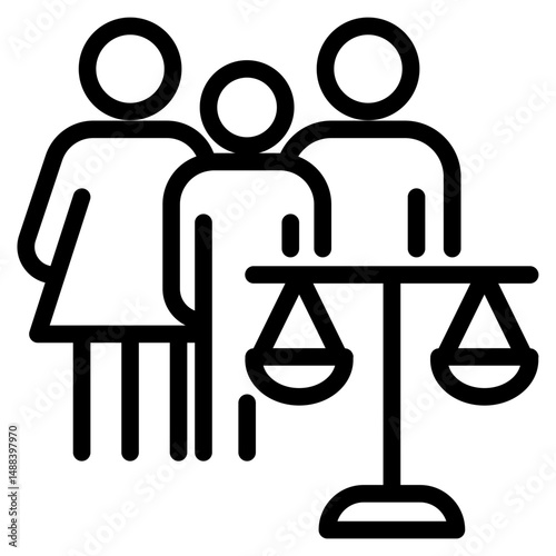 Family conflict icon in vector illustration