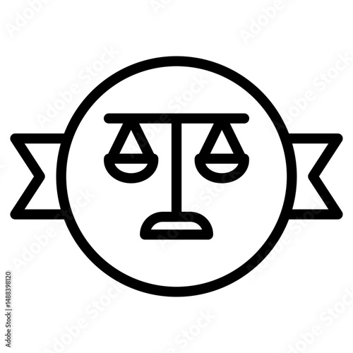 Legal addocate icon in vector illustration