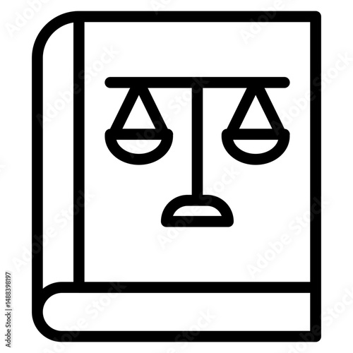 Law book icon in vector illustration