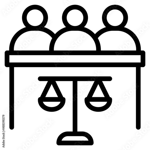 jury icon in vector illustration