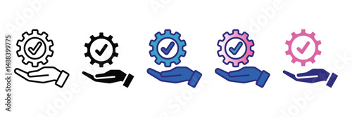 Service Icon Set Multiple Style Collection