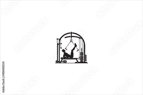 exercise instument  silhouette with a simple, understated design set against a white background