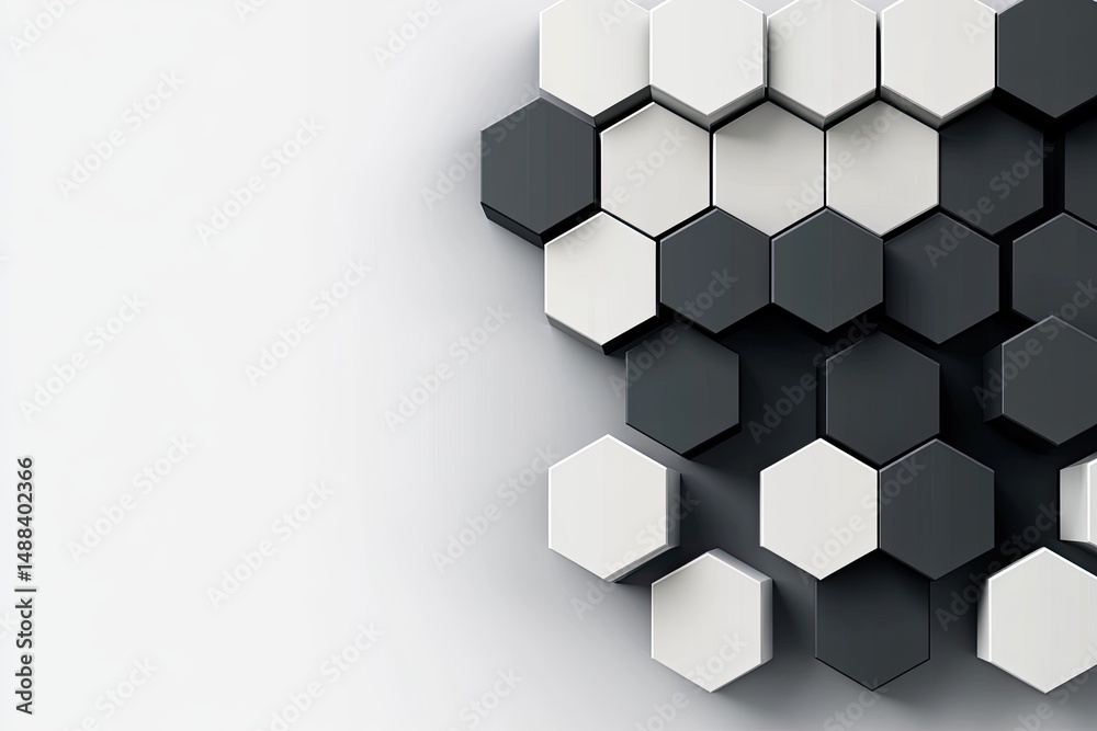 Abstract geometric pattern of hexagons Abstract geometric pattern of hexagons