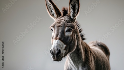 The donkey is a domesticated animal from the horse family.