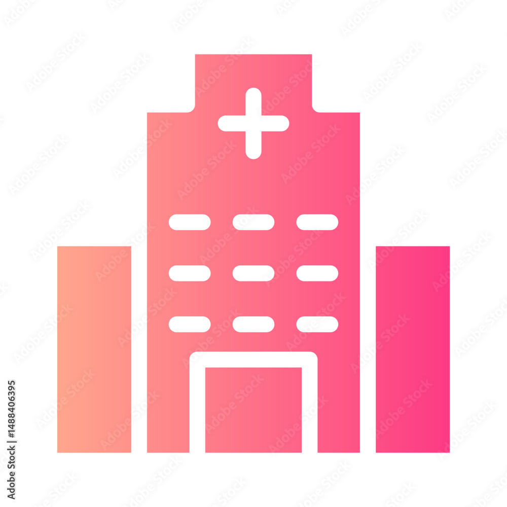 Obraz premium hospital gradient icon