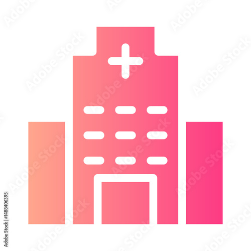 hospital gradient icon
