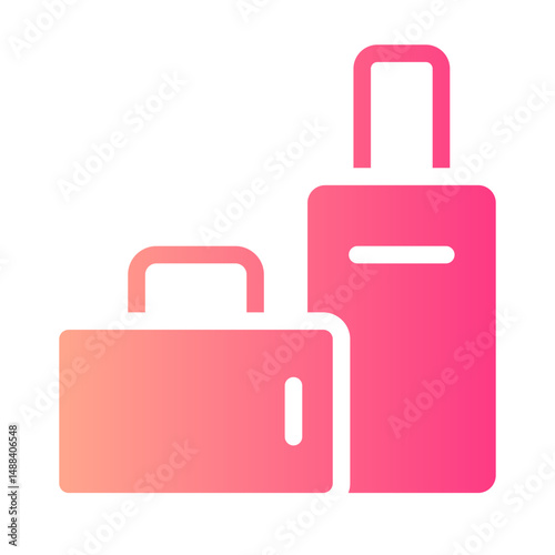 suitcase gradient icon