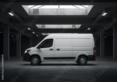 Large White Screen in Industrial Space