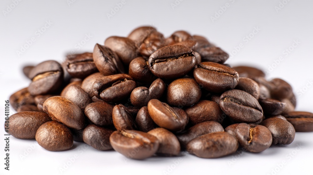 Fototapeta premium Roasted Coffee Beans: Aromatic and Rich