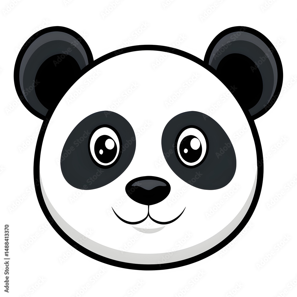 Fototapeta premium cartoon, fun, illustration, cute, vector, animal, graphic, mascot, wildlife, panda