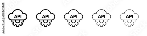 API icon concept. graphic design, logo, Web, UI.