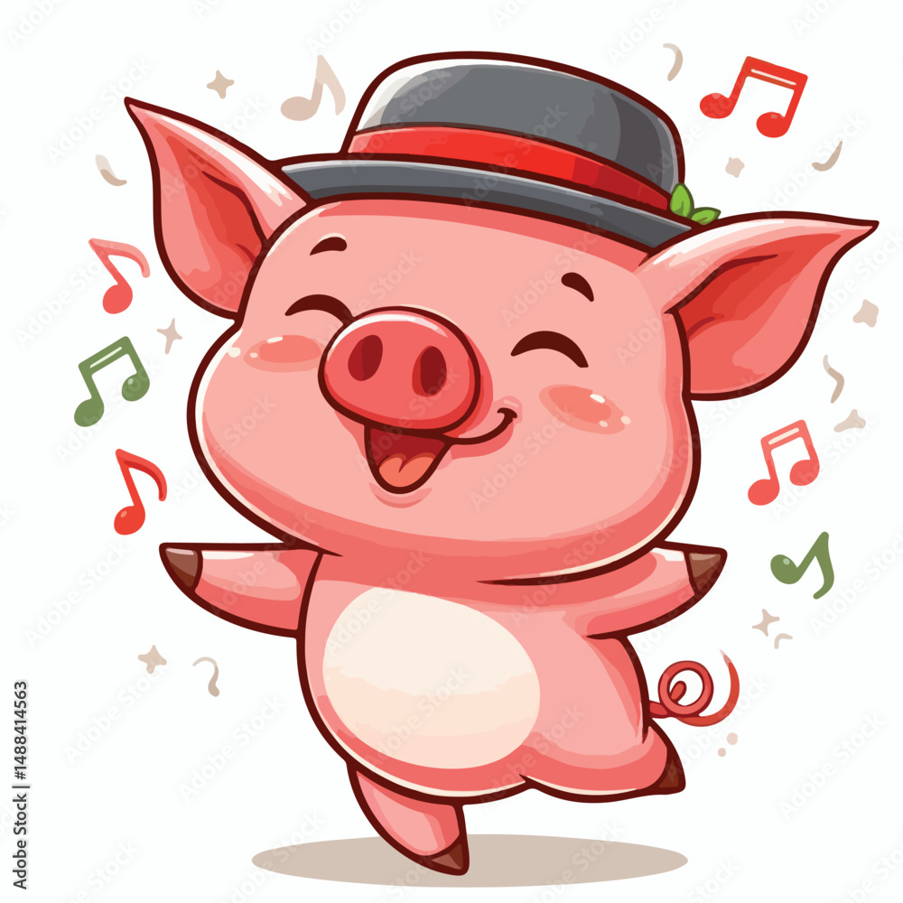 Fototapeta premium cute pig vector