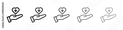 Health insurance icon concept. graphic design, logo, Web, UI.
