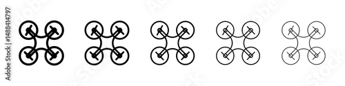 Drone icon concept. graphic design, logo, Web, UI.