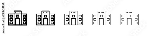 hotel icon concept. graphic design, logo, Web, UI.