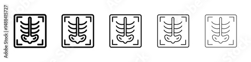 X-ray scan icon concept. graphic design, logo, Web, UI.
