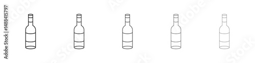 Wine bottle icon concept. graphic design, logo, Web, UI.
