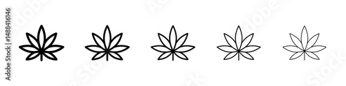 Weed icon concept. graphic design, logo, Web, UI.