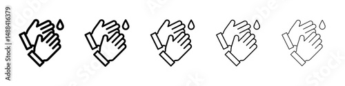 Wash hands icon concept. graphic design, logo, Web, UI.
