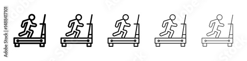 Treadmill icon concept. graphic design, logo, Web, UI.