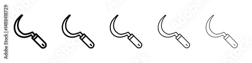 Sickle icon concept. graphic design, logo, Web, UI.