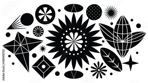 Bold Abstract Vector Collection with Mixed Patterns