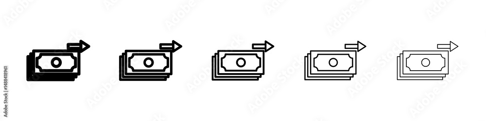 Fototapeta premium Send money icon concept. graphic design, logo, Web, UI.