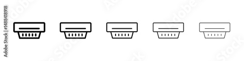 Sensor smoke icon concept. graphic design, logo, Web, UI.