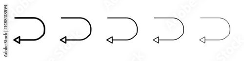 Send back icon concept. graphic design, logo, Web, UI.