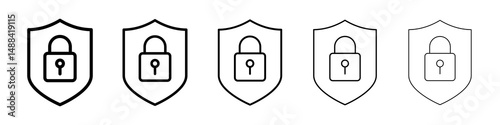 Security lock icon concept. graphic design, logo, Web, UI.