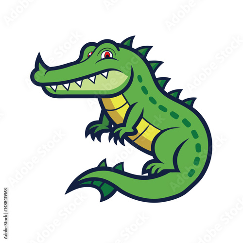 cartoon crocodile with a smile