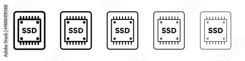 SSD drive icon concept. graphic design, logo, Web, UI.