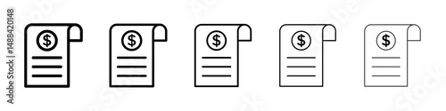 Receipt icon concept. graphic design, logo, Web, UI.