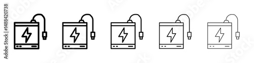 Power bank icon concept. graphic design, logo, Web, UI.