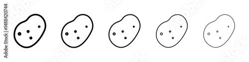 Potato icon concept. graphic design, logo, Web, UI.