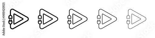 Plug and play icon concept. graphic design, logo, Web, UI.
